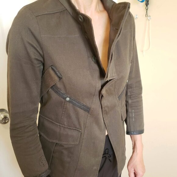 G Star Raw Cargo Line Crusader Overshirt in Khaki - Picture 6 of 13